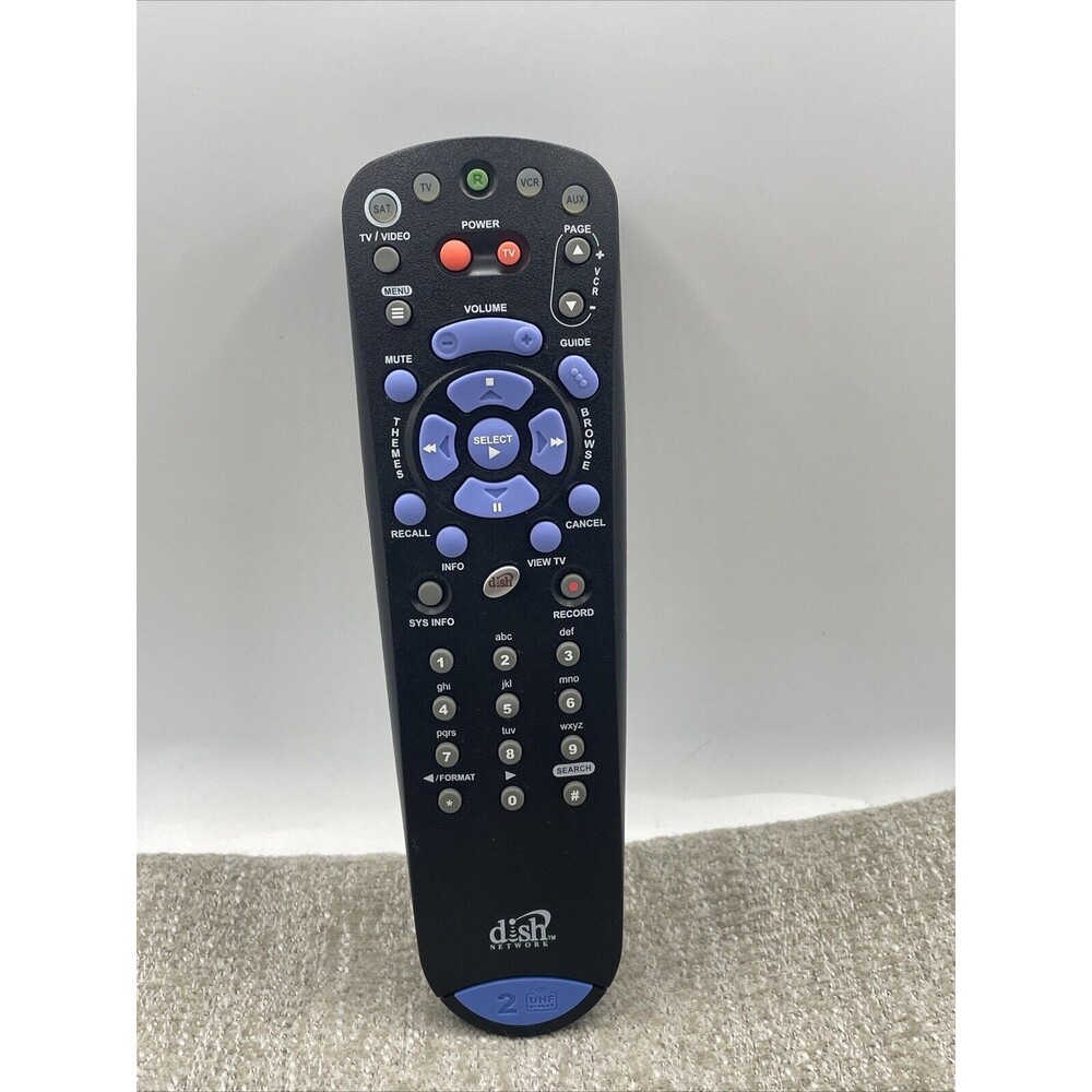 Dish Network Remote Control 132577 4.0 IR/UHF Pro Blue #2 OEM TESTED